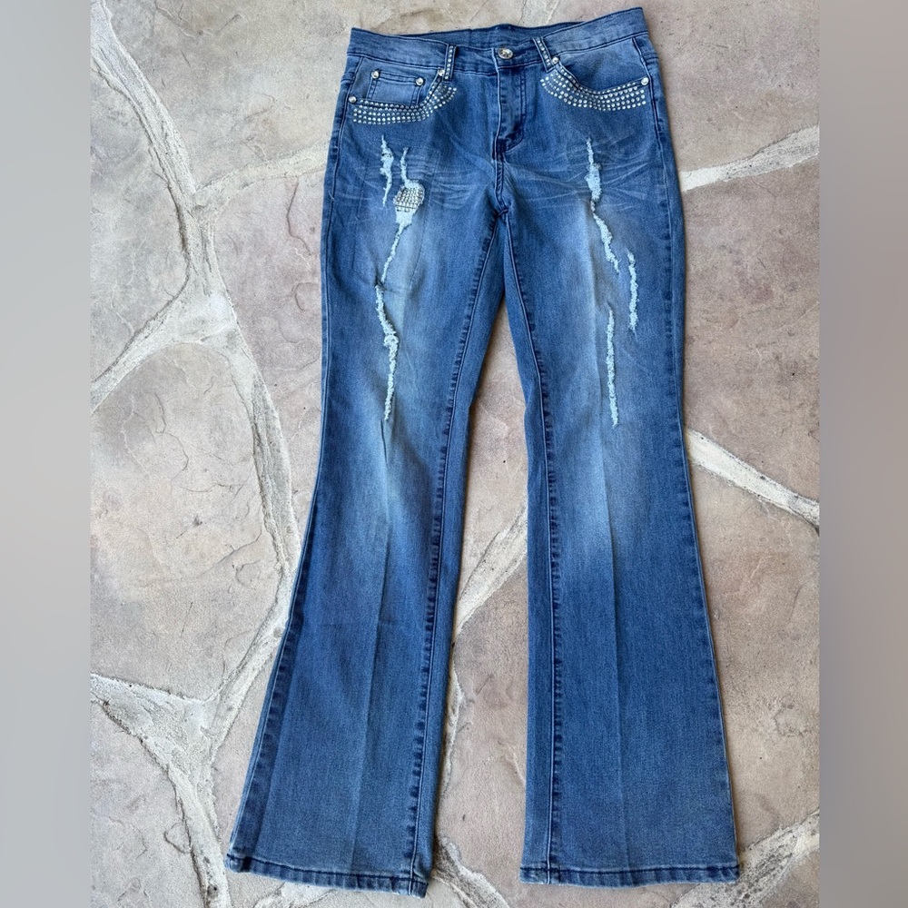 VENUS, Denim Blue Jeans, Bling, Size 8